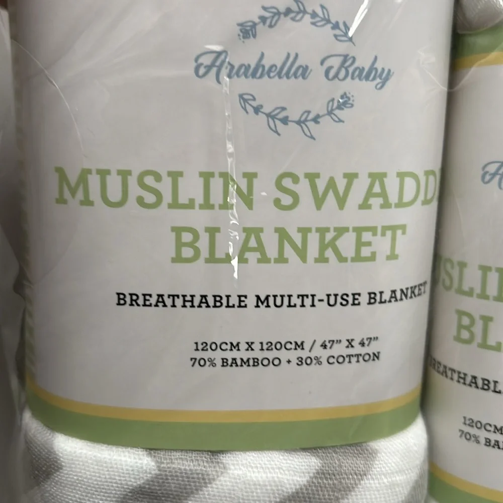 Arabella Baby Muslin Swaddle Blanket Set of 2